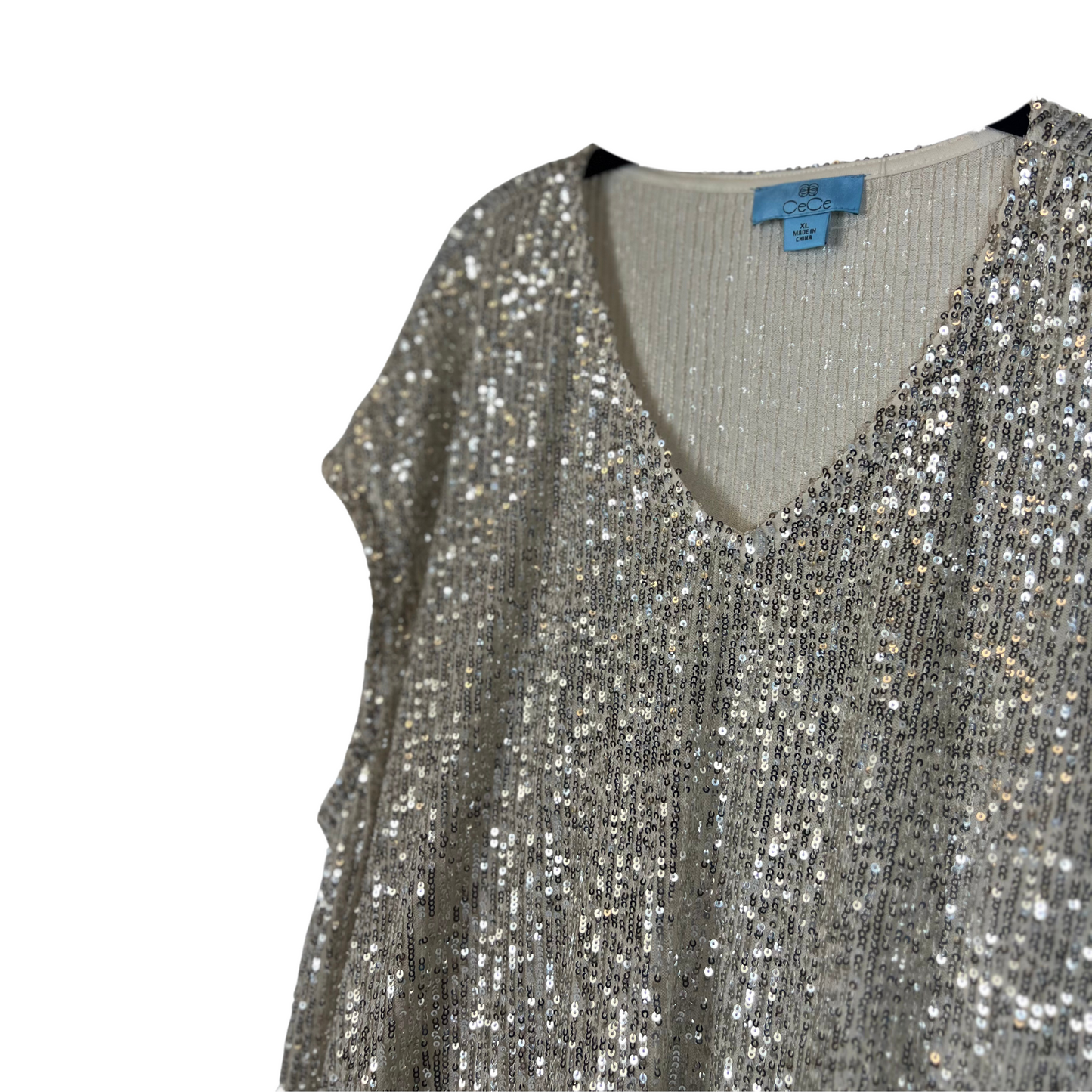 CeCe Formal Wear Beautiful Sequin Top Size XL