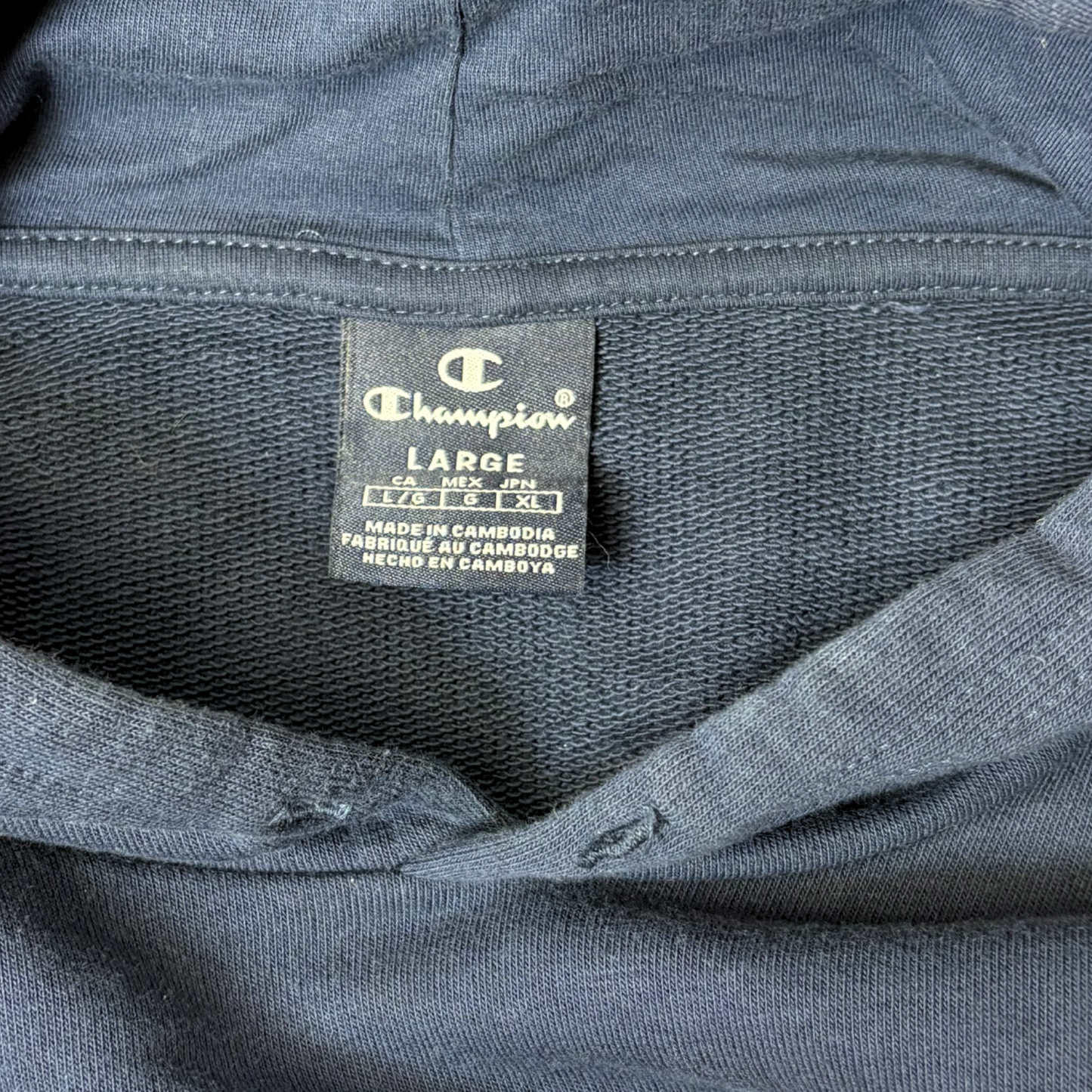 Men’s Dark Blue Hoodie – Size L