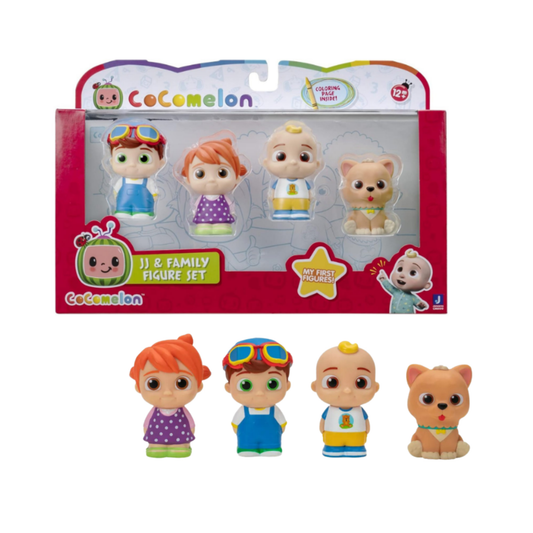 CoComelon JJ & Family Toy Figure Set – 4 Pack