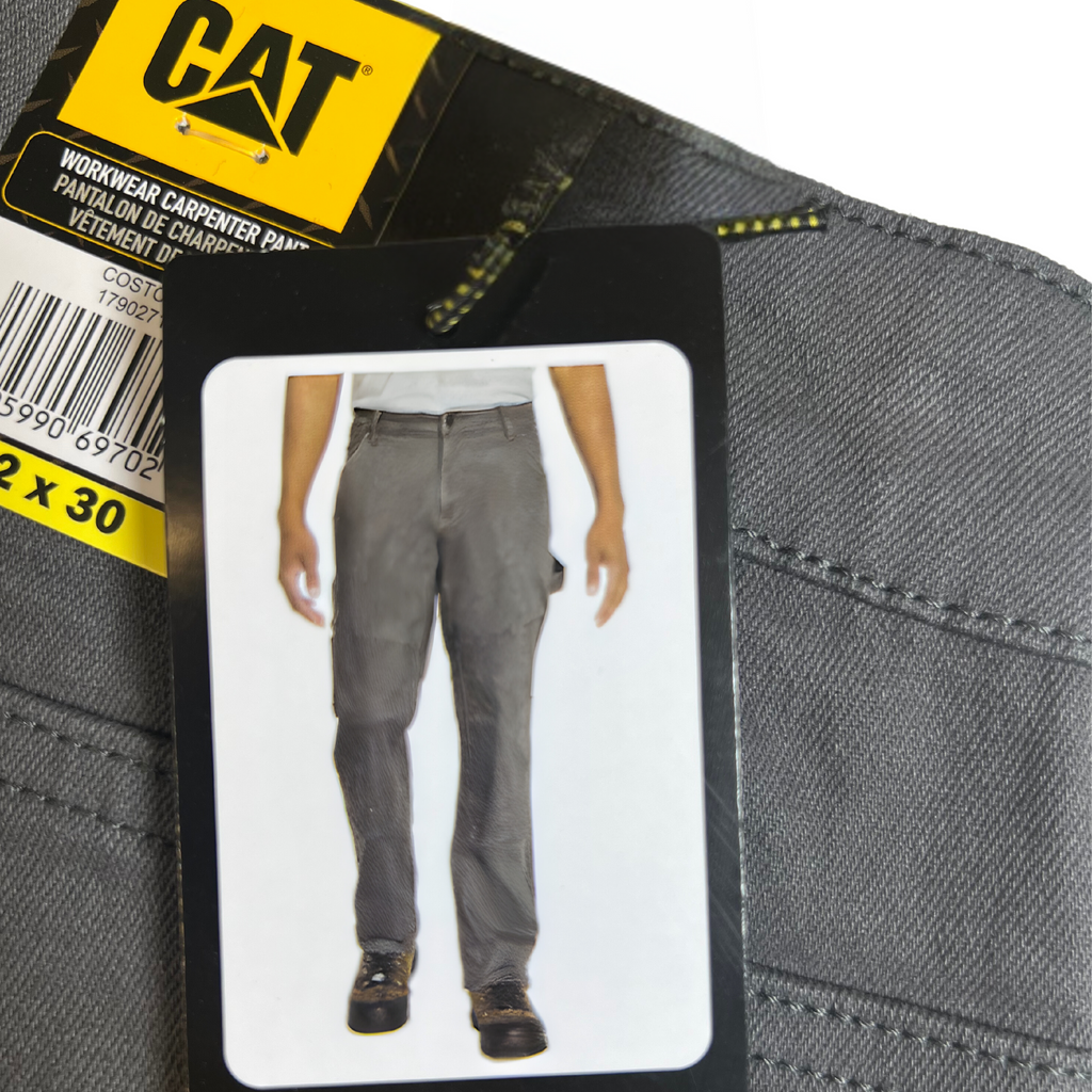 CAT Work Cargo Pants for Men 32x30 Grey - Durable Workwear
