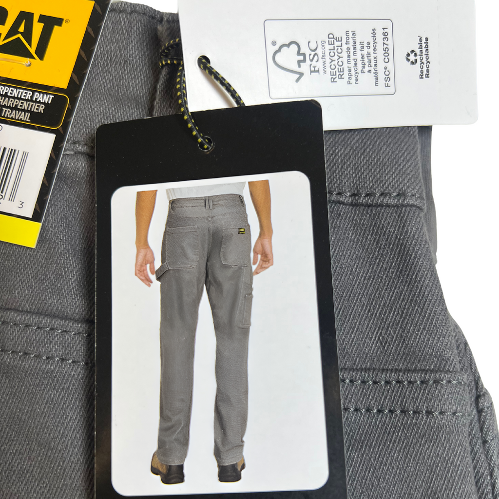 CAT Work Cargo Pants for Men 32x30 Grey - Durable Workwear