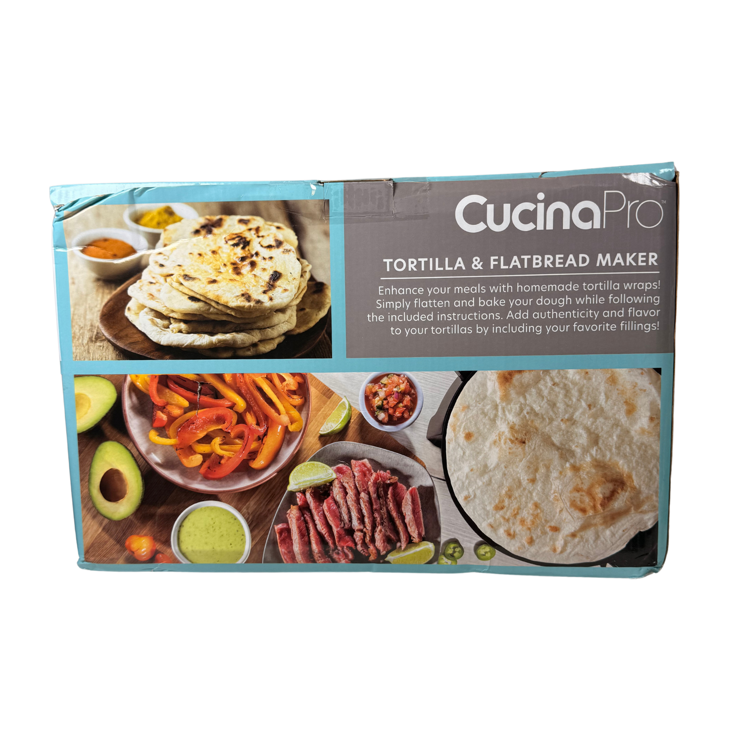 Electric Tortilla Maker 10” – Non-Stick Flatbread, Roti, and Pita Press with Ready Light