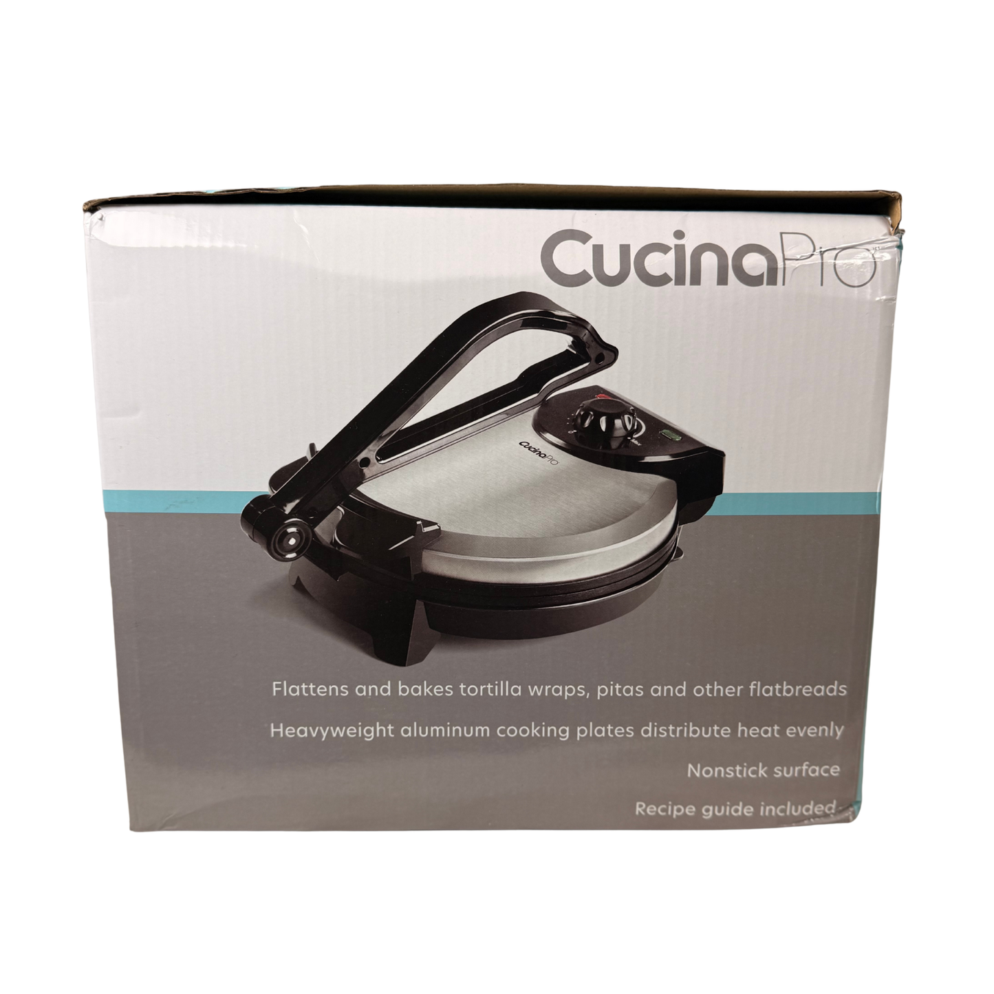 Electric Tortilla Maker 10” – Non-Stick Flatbread, Roti, and Pita Press with Ready Light