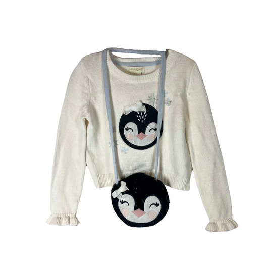 Penguin Long Sleeve Pullover Sweater Toddler & Penguin Bag 3-4 Yrs Size 4T
