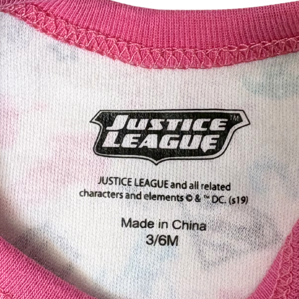Baby Girls 5-Pack Justice League Onesies – Size 3–6M