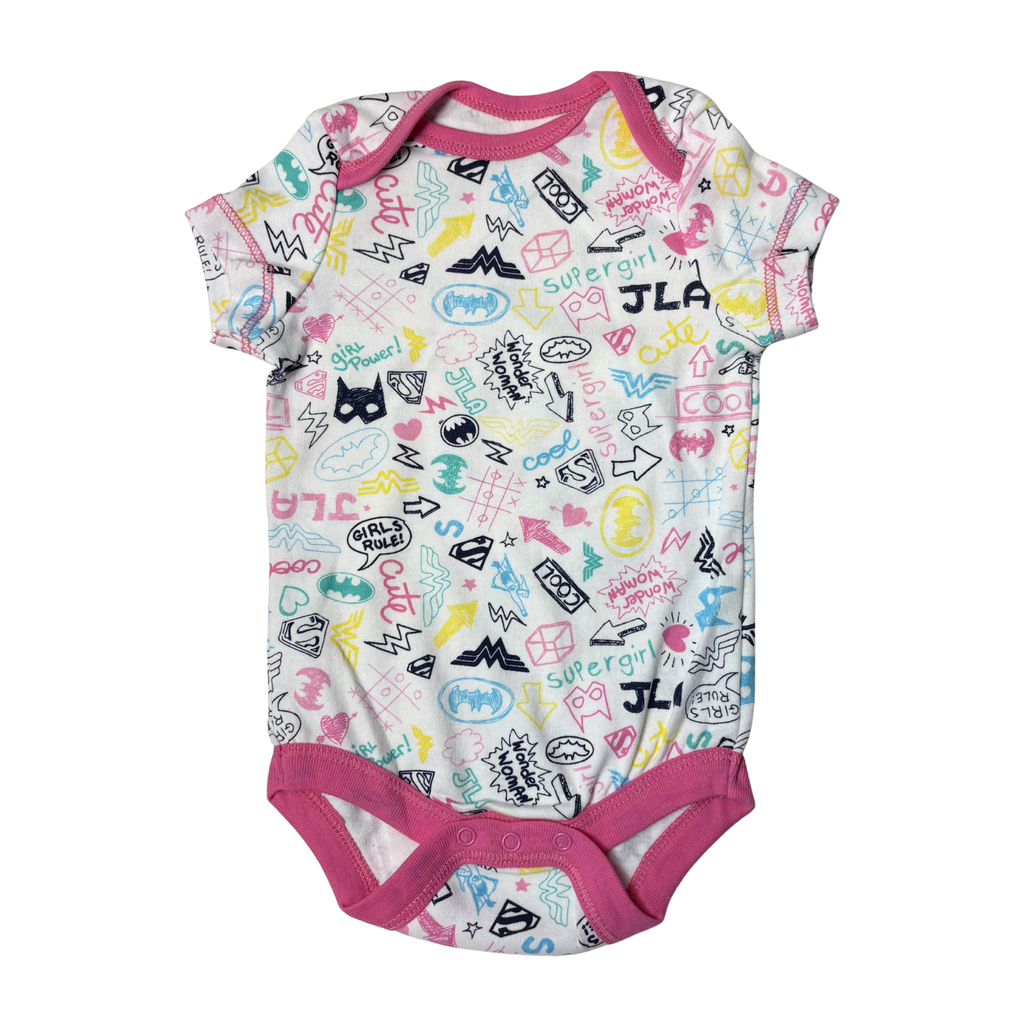 Baby Girls 5-Pack Justice League Onesies – Size 3–6M