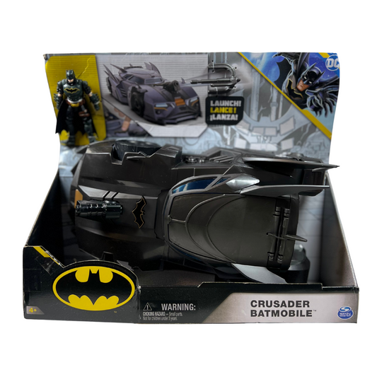 Crusader Batmobile Playset with 4-Inch Hero Figure & Super-Villain Figures