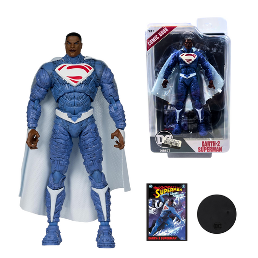 Earth-2 Superman 7-Inch Action Figure with Comic and Display Base