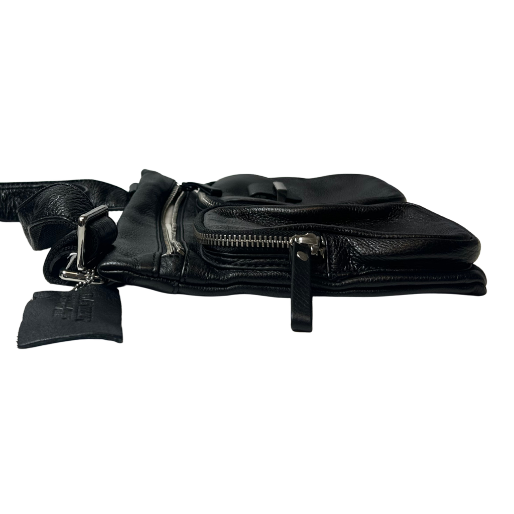 Black Leather Crossbody Bag – Genuine Leather Everyday Carry