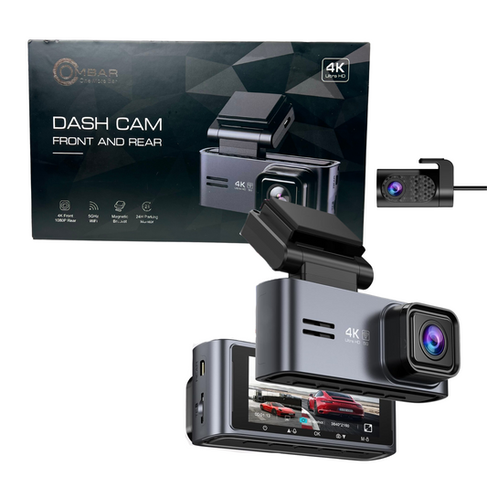 Dash Cam Front and Rear with Wi-Fi, App Control & 1080p HD Recording