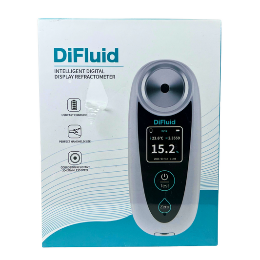 Digital Brix Refractometer 0–55% with ATC – Rechargeable, ±0.2% Accuracy