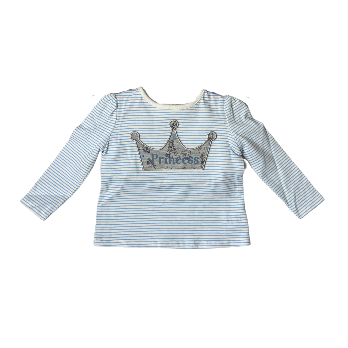 Baby Girls’ 4-Piece Princess Outfit Set Grey, Light Blue & White Size 3M