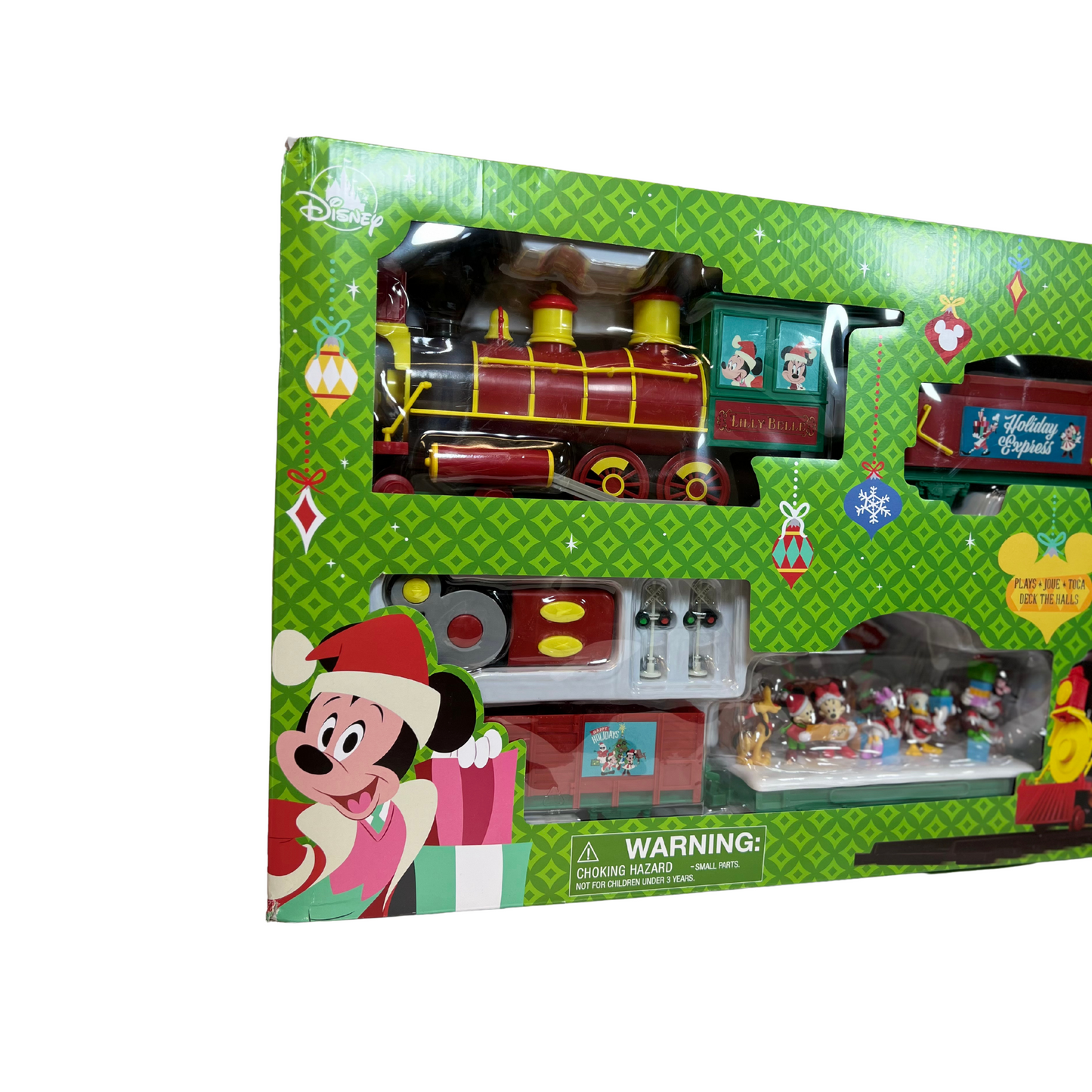 Disney Store Official Mickey Mouse and Friends "Making Christmas Magical" Electric Train Set - 35 Pieces with Remote Control, Sound Effects & Tracks