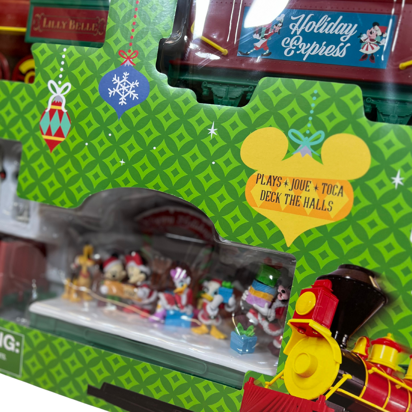 Disney Store Official Mickey Mouse and Friends "Making Christmas Magical" Electric Train Set - 35 Pieces with Remote Control, Sound Effects & Tracks