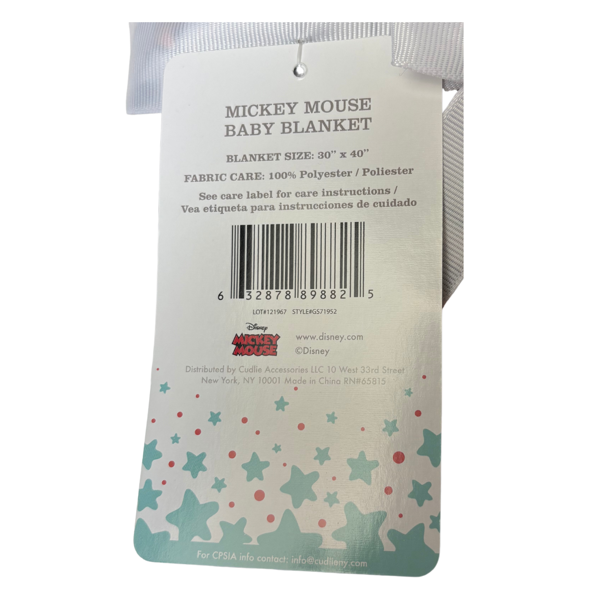 Mickey Mouse Halloween Baby Blanket 30x40 Soft Plush