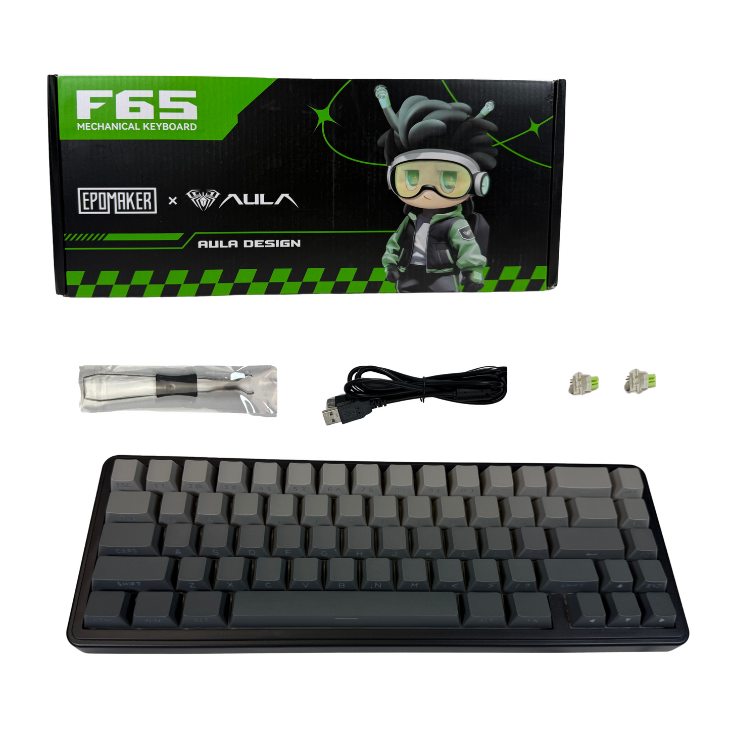 Aula F65 Wireless Mechanical Keyboard – Hot-Swappable 65% Layout with RGB