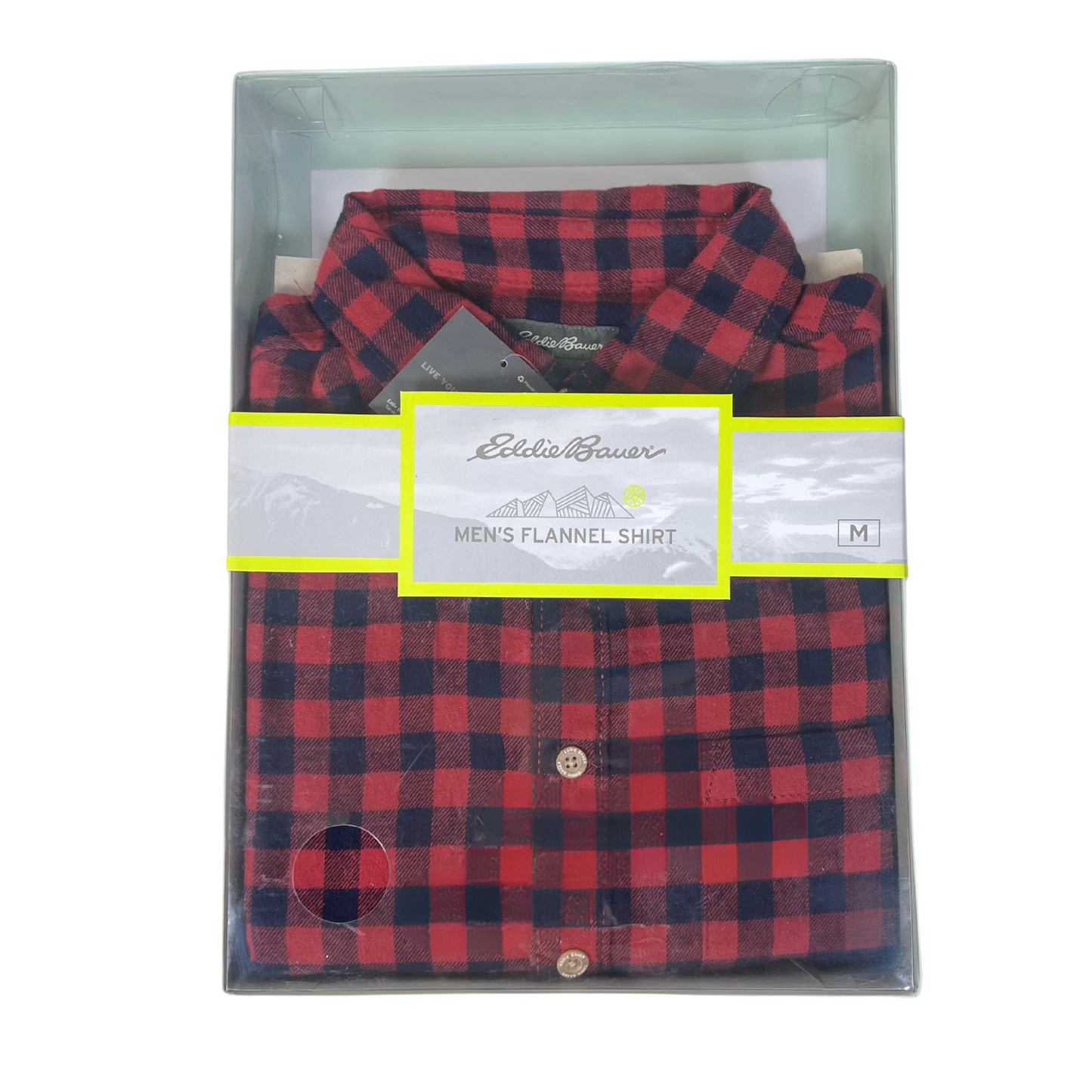 Men's Flannel Shirt – Red Brick, Size M