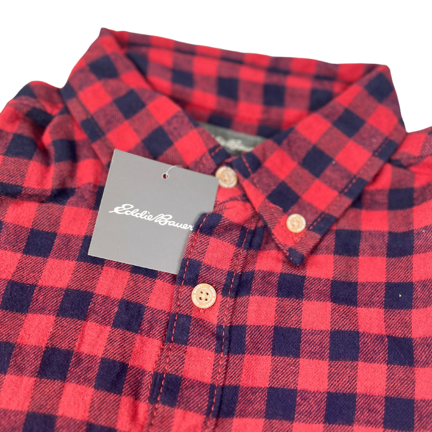 Men's Flannel Shirt – Red Brick, Size M