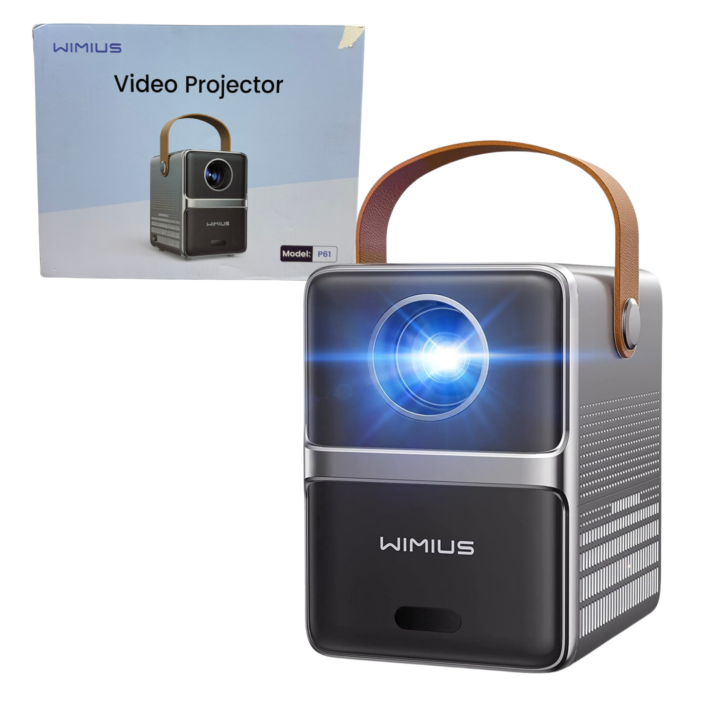 WiMiUS Electric Focus Mini Projector 1080P 5G WiFi Bluetooth – 300" Display