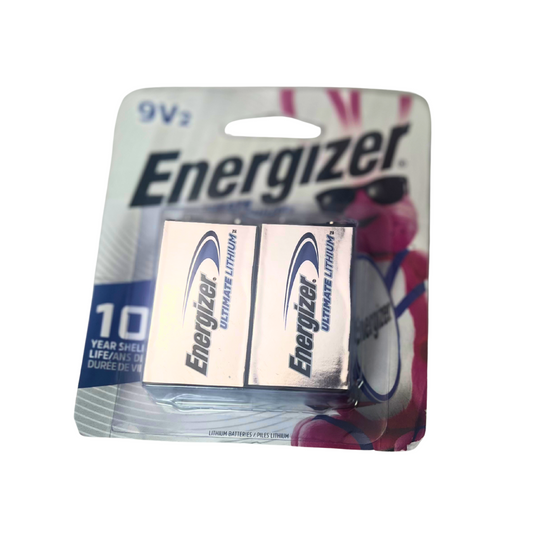 Lithium 9V Batteries – 2 Pack, Long-Lasting Power for Critical Devices