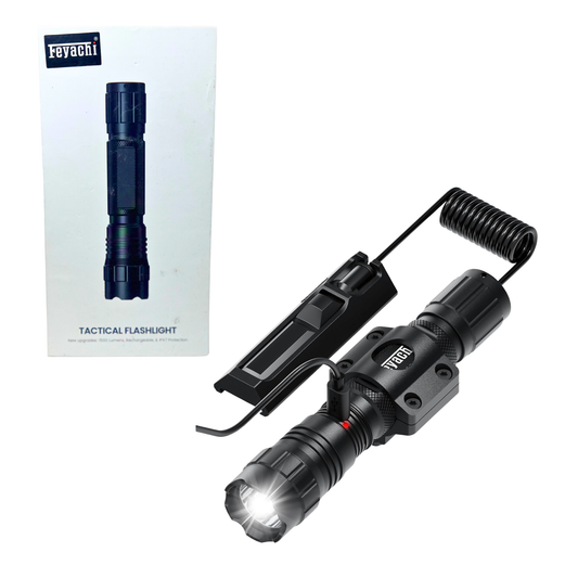 1500 Lumen Tactical Flashlight – Rechargeable LED Weapon Light with 4 Modes, Pressure Switch & IPX7 Waterproof