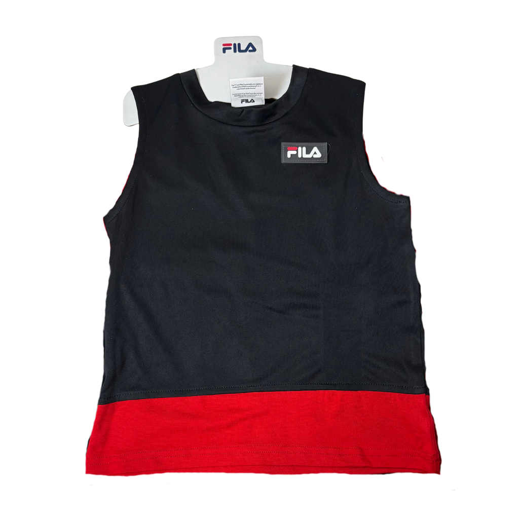 Boys’ Summer 3-Piece Set Red & Black Shirt, Tank & Shorts