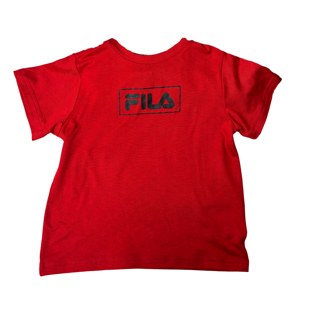 Boys’ Summer 3-Piece Set Red & Black Shirt, Tank & Shorts