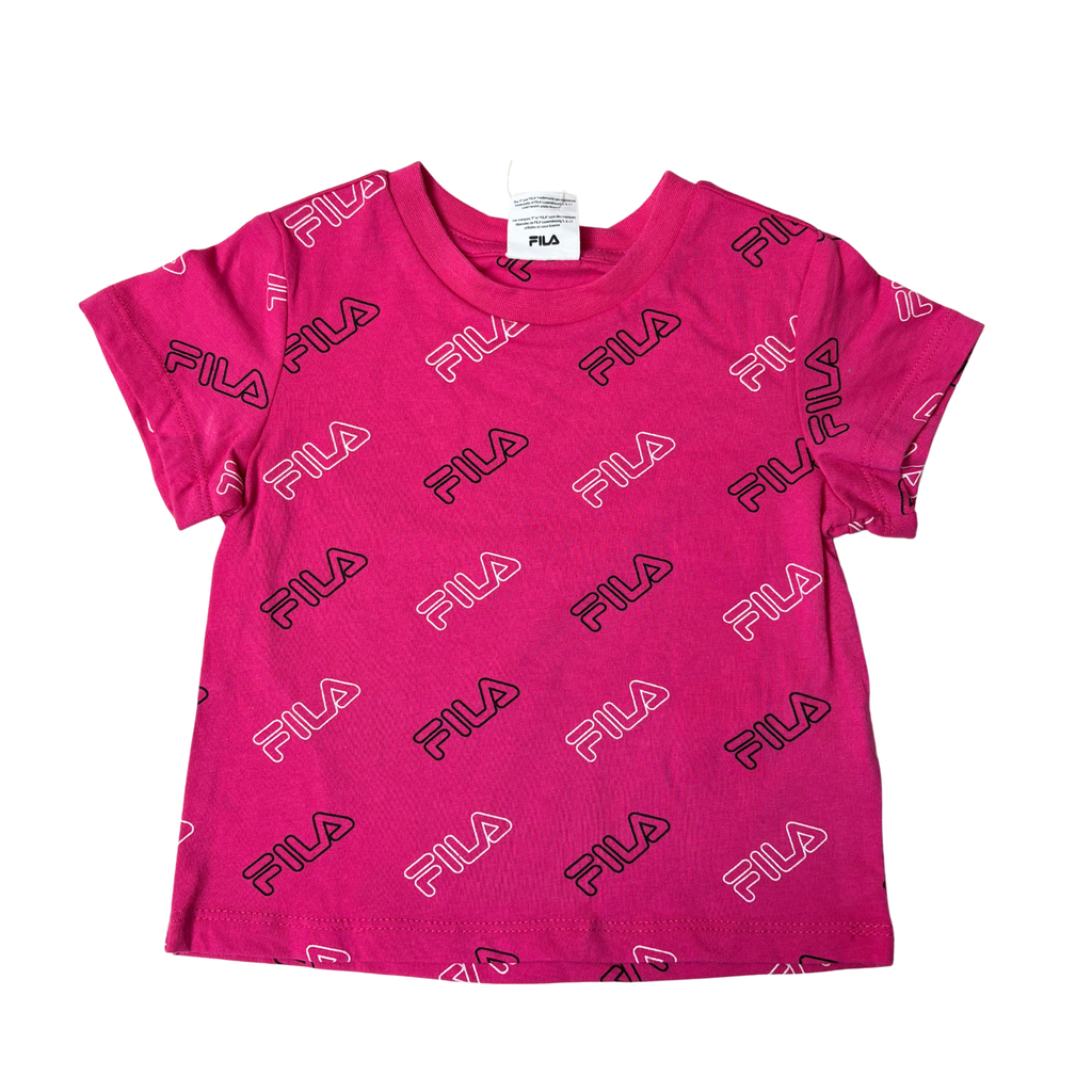 Girls’ Summer 3-Piece Set Pink & Black Shirt, Tank & Skort