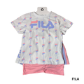 Girls’ Summer 3-Piece Set Pink, Purple & White Shirt, Tank & Shorts