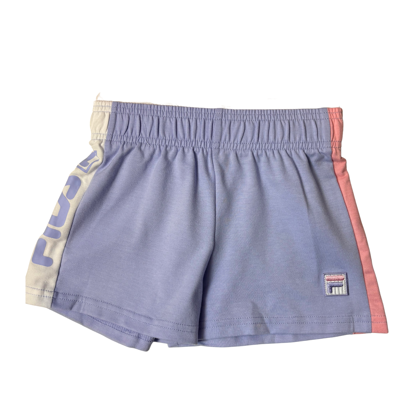 Girls’ Summer 3-Piece Set Pink, Purple & White Shirt, Tank & Shorts