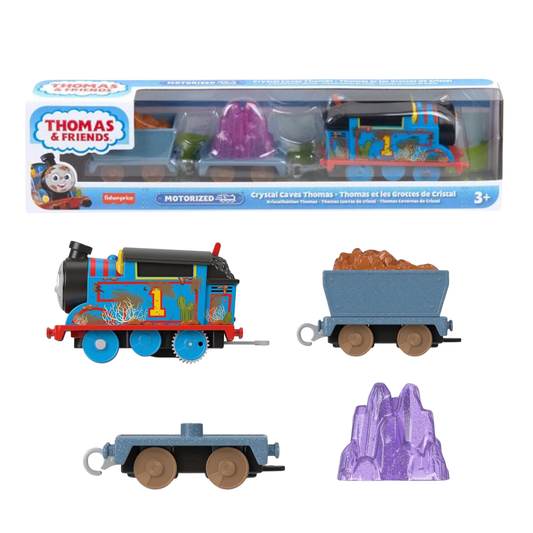Thomas & Friends Crystal Caves Motorized Train – Battery Powered Toy Engine with Cargo
