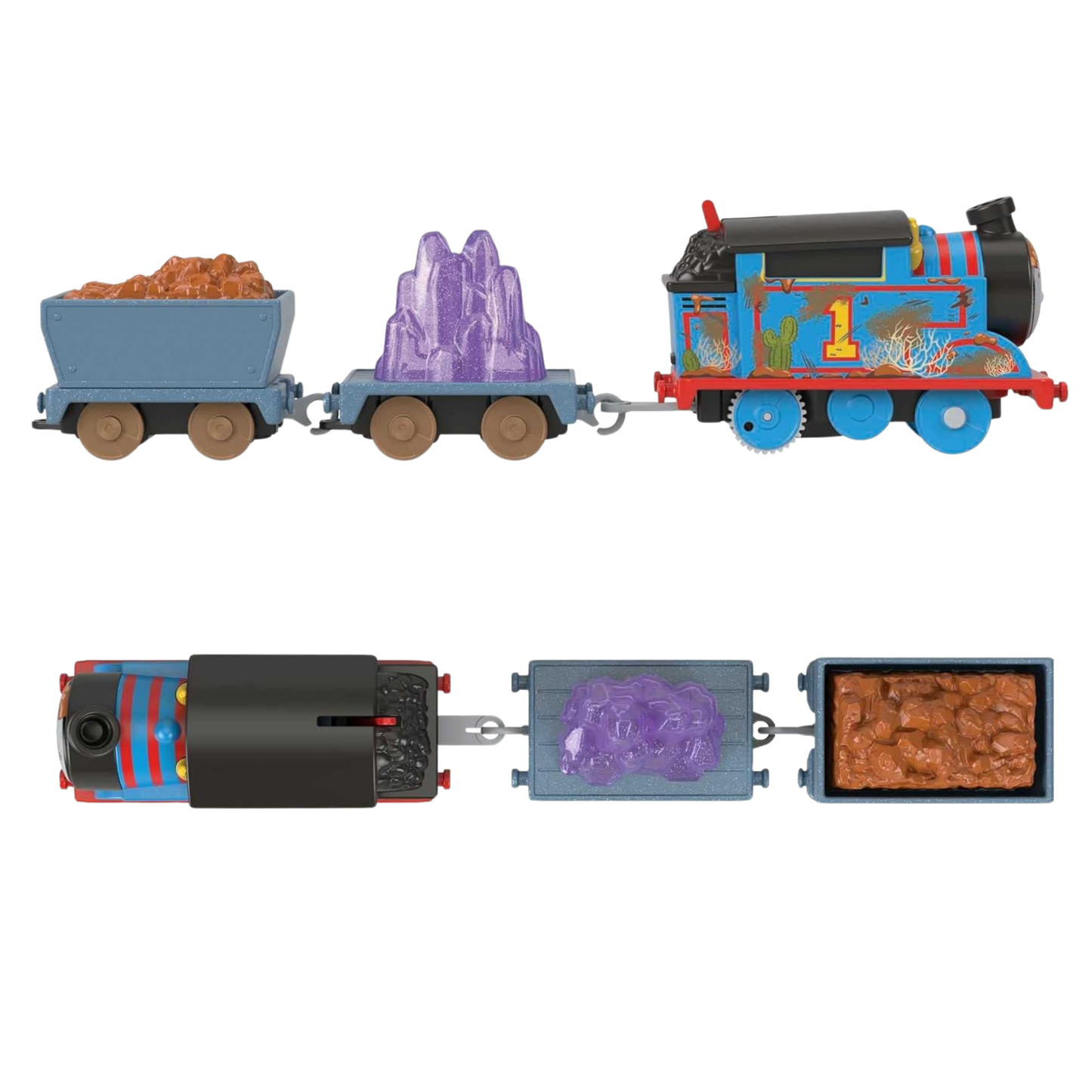 Thomas & Friends Crystal Caves Motorized Train – Battery Powered Toy Engine with Cargo