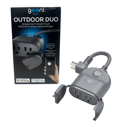 Outdoor Smart Wi-Fi Plug with Dual Outlets, Weatherproof & Voice Control – Works with Alexa & Google