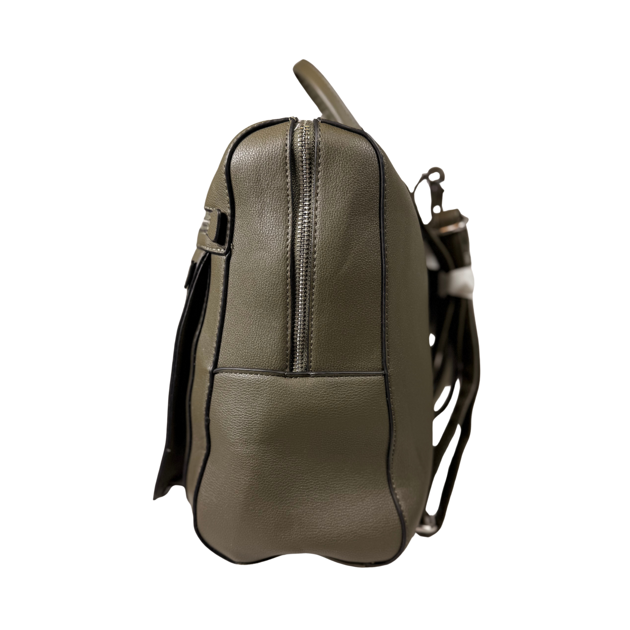 Stylish Olive Backpack – Faux Leather, Spacious & Durable Everyday Bag