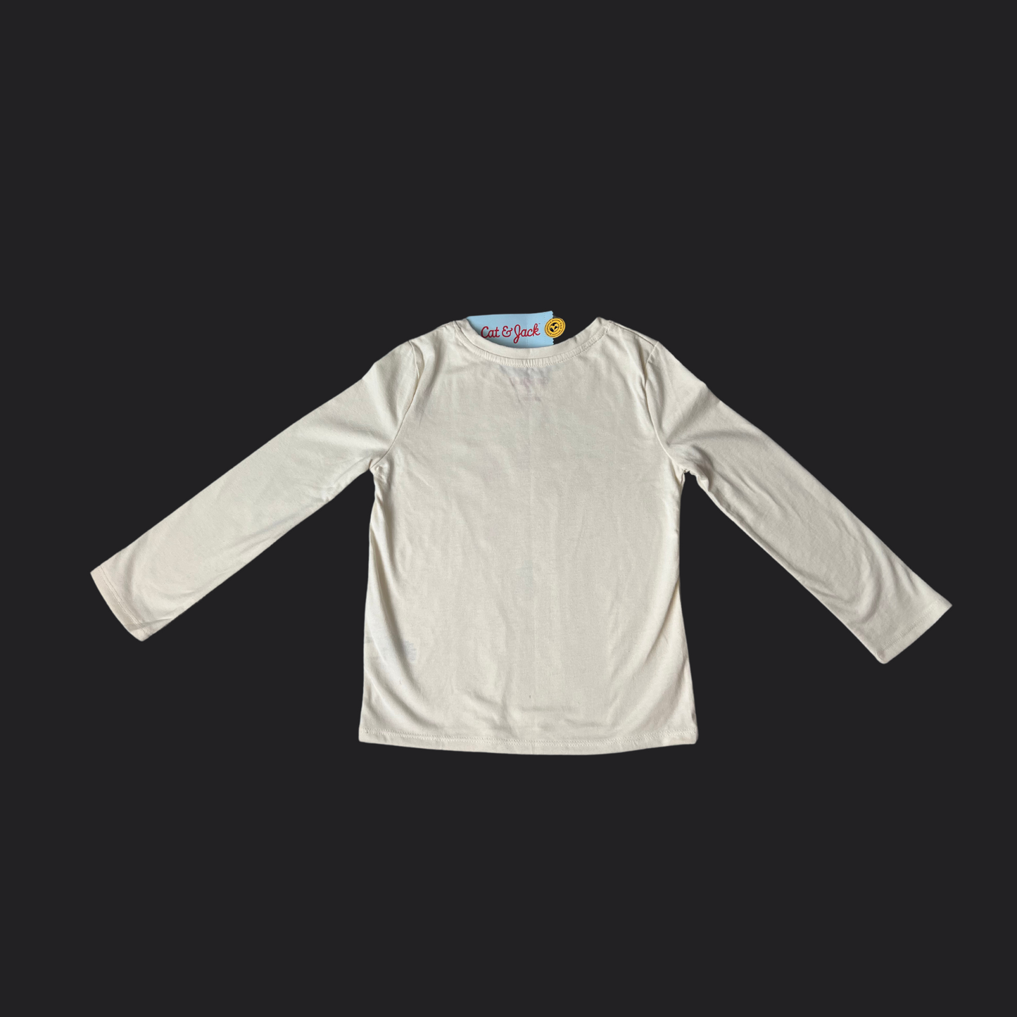 Girls Cream Long Sleeve Apple T-Shirt - 4t