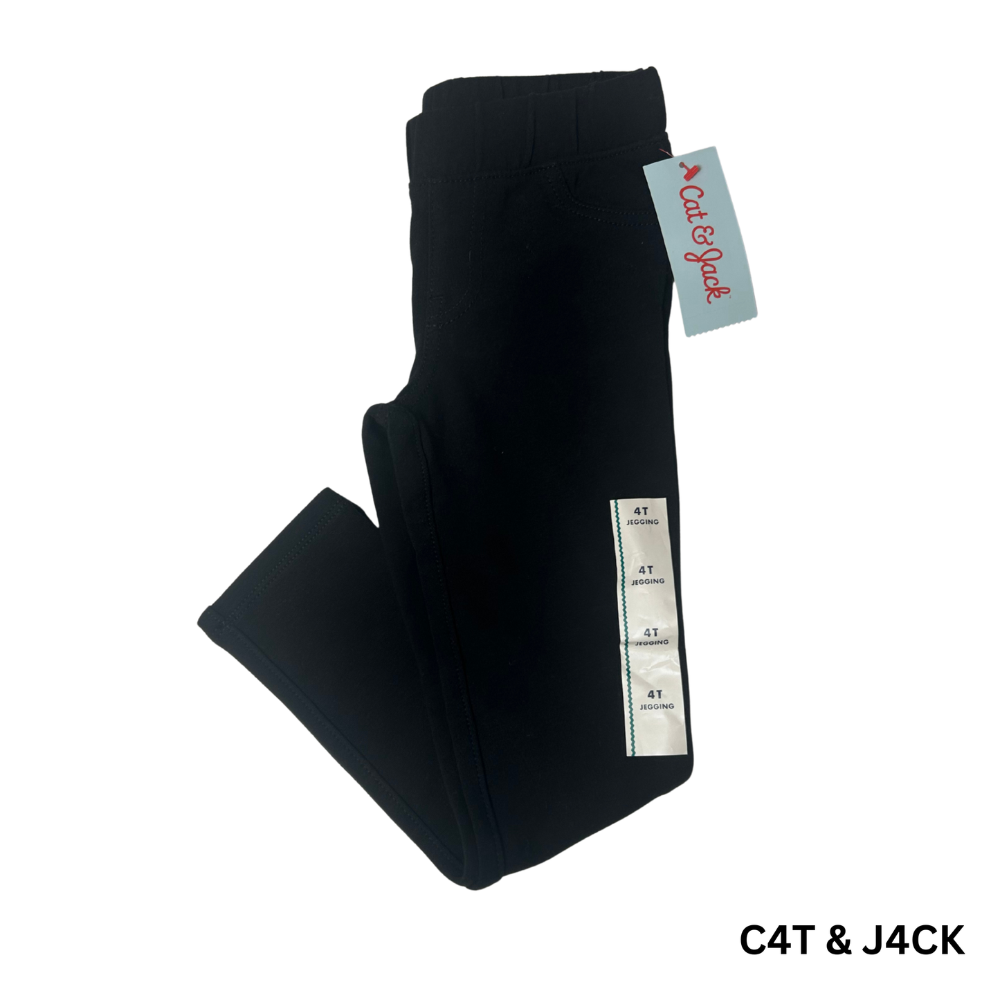 Girls’ Black Stretch Jeggings – Size 4T