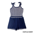 Girls Blue and White Romper - 6