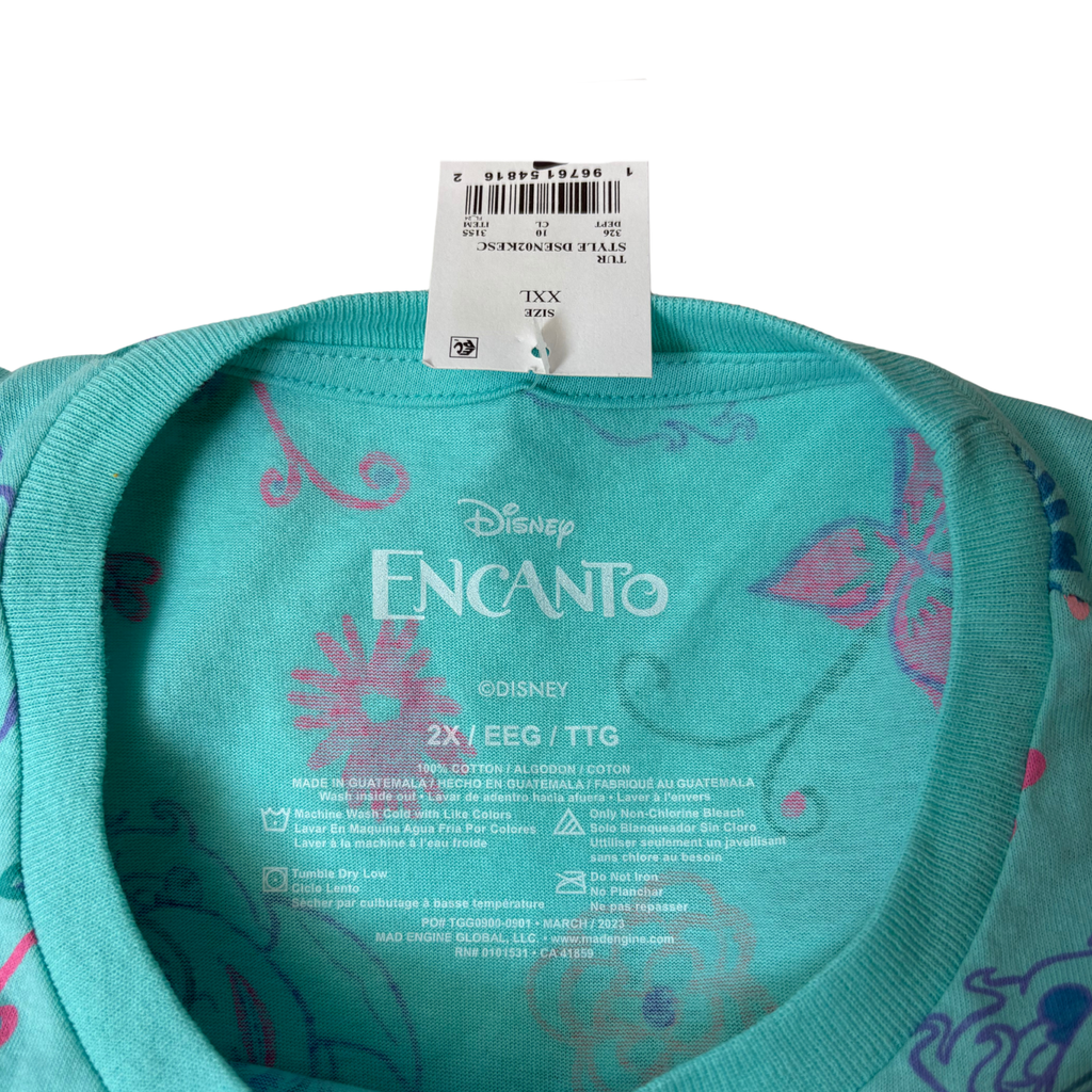 Girls Disney Encanto Short Sleeve Shirt – Size XXL – 100% Cotton