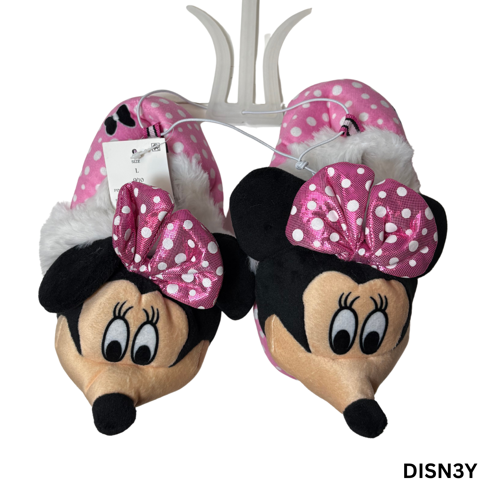 Girls’ Minnie Mouse Slippers Size L (9/10)