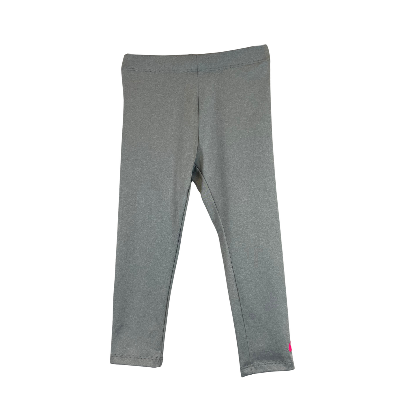 Girls' Grey Leggings with Pink Logo - 3-4 Years (96-104 cm)