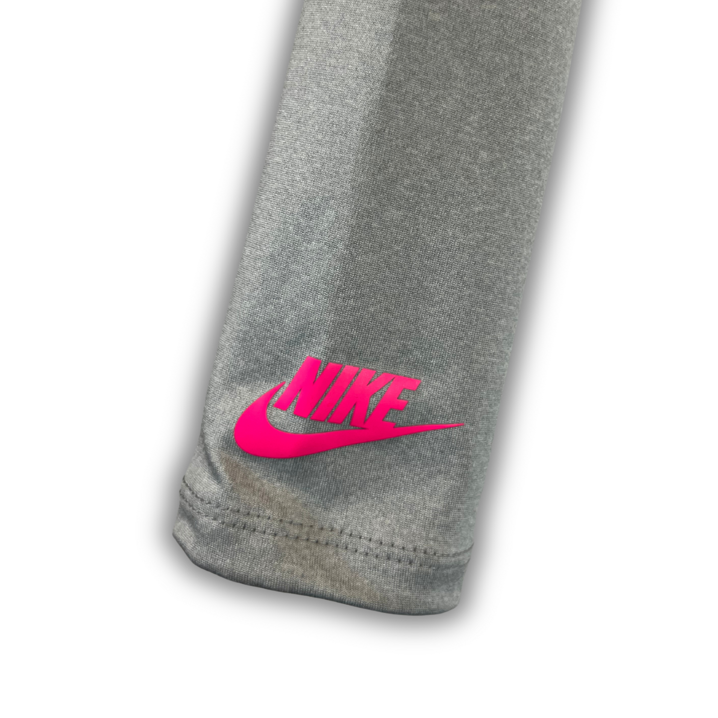 Girls' Grey Leggings with Pink Logo - 3-4 Years (96-104 cm)