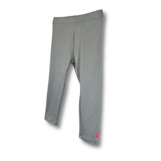 Girls' Grey Leggings with Pink Logo - 3-4 Years (96-104 cm)