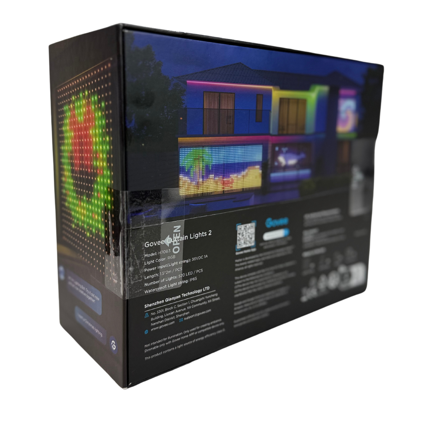 Smart RGBIC Outdoor LED Display Lights, 520 Lamp Beads, AI Light Show & 200+ Scene Modes