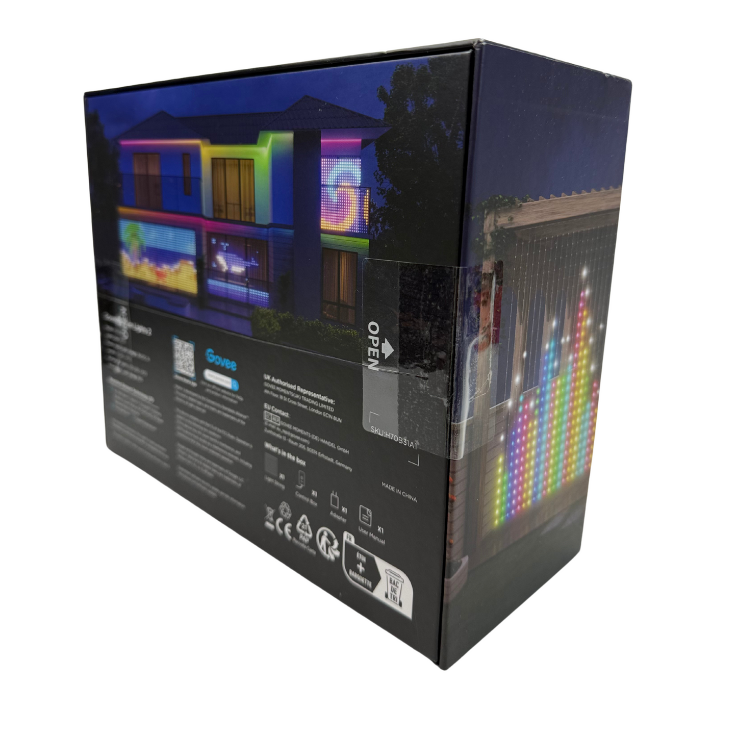 Smart RGBIC Outdoor LED Display Lights, 520 Lamp Beads, AI Light Show & 200+ Scene Modes