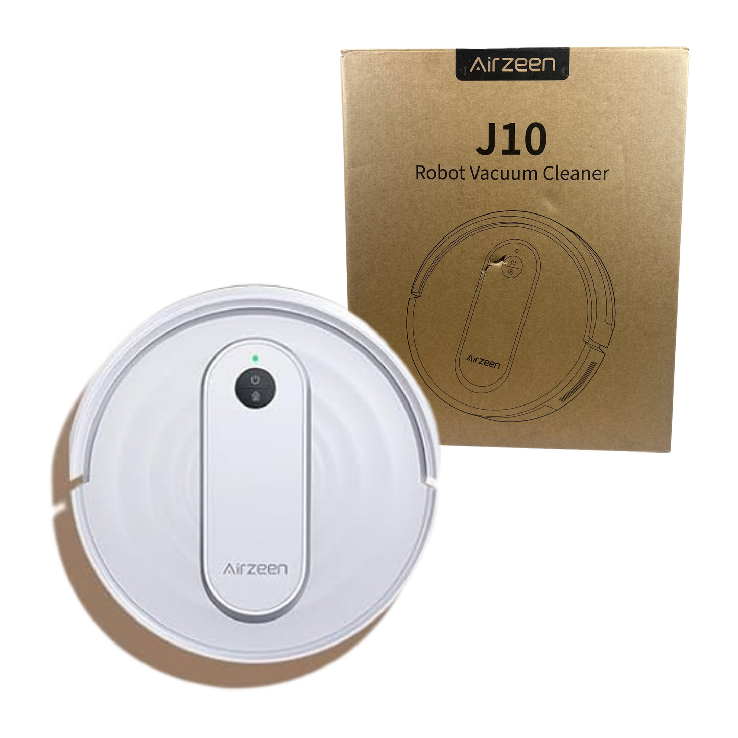 Airzeen J10 Robot Vacuum and Mop - 3-in-1 Cleaning for Pet Hair, Carpets, Hard Floors