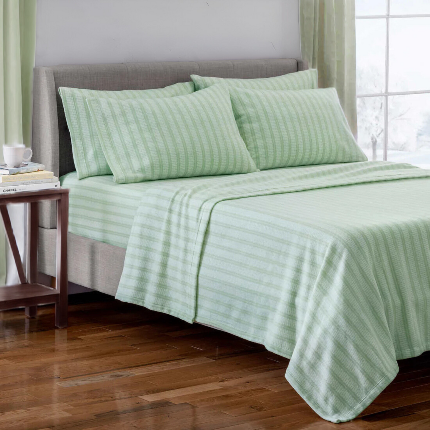 Green Queen 6-Piece Microfleece Bedding Sheet Set - Cozy & Soft