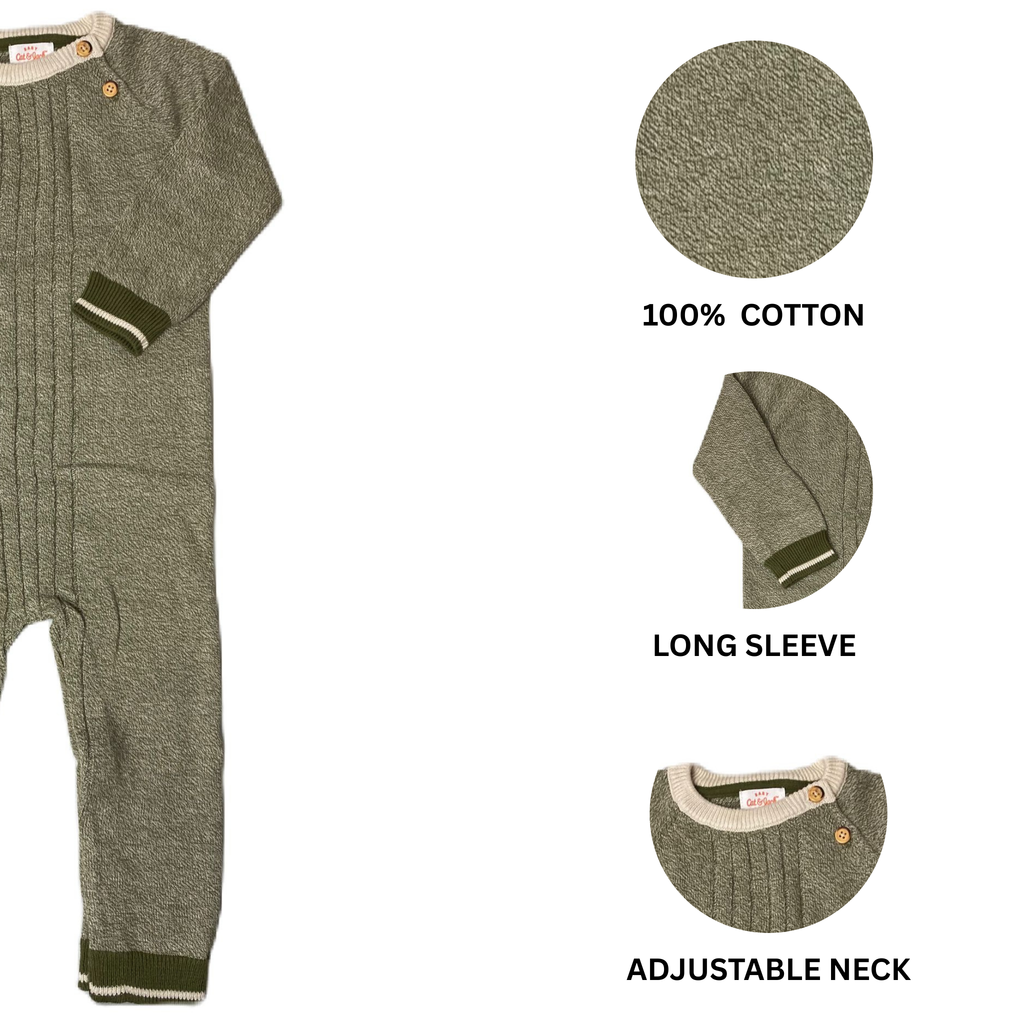 Green Baby Footless One Piece - 18M