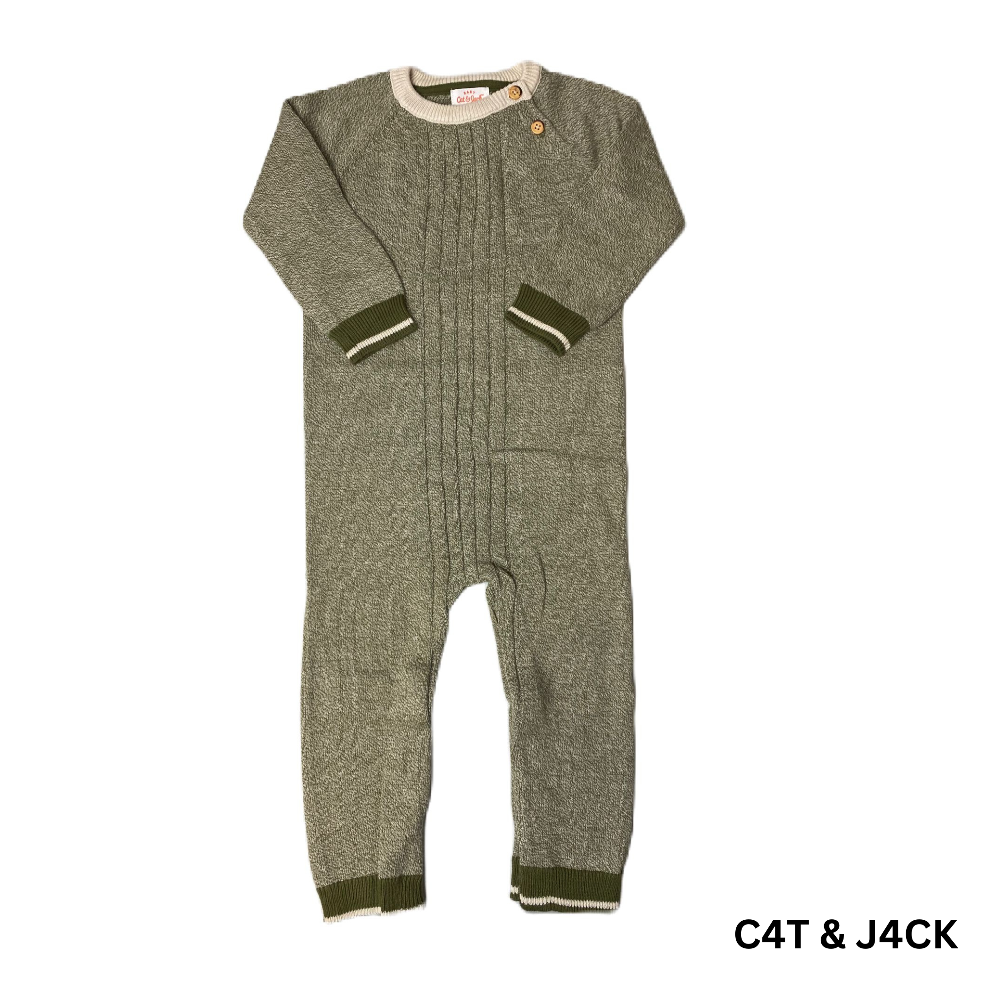 Green Baby Footless One Piece - 18M