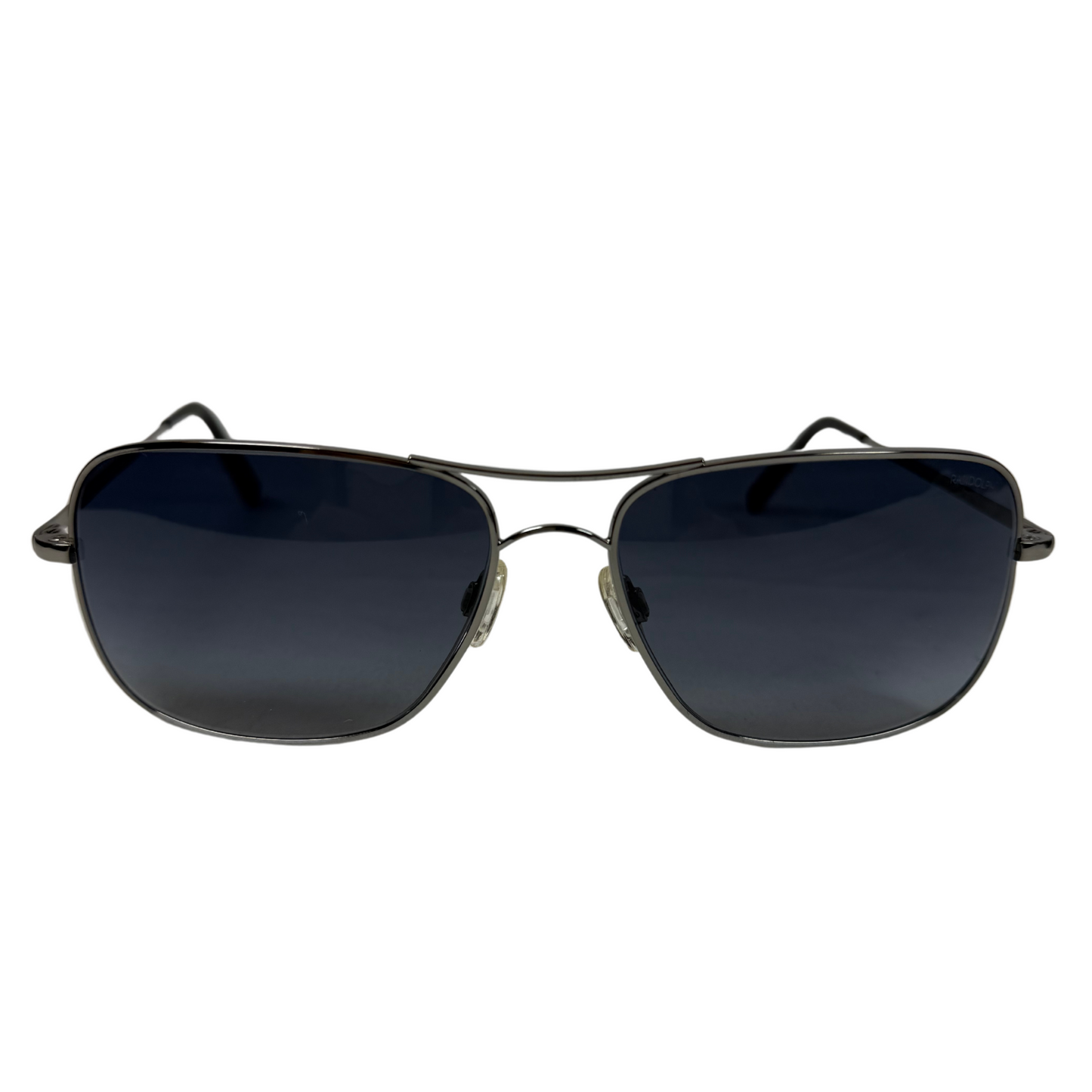 Gunmetal Aviator Sunglasses – 63mm Blue Mirror Lenses, Handcrafted American Eyewear