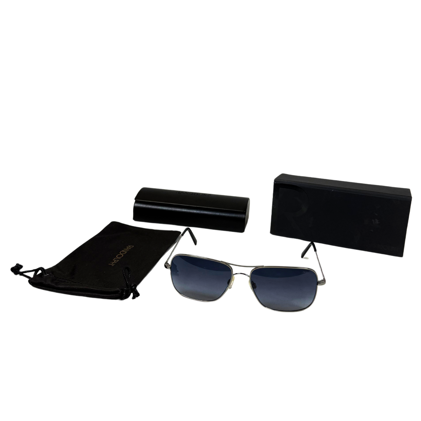 Gunmetal Aviator Sunglasses – 63mm Blue Mirror Lenses, Handcrafted American Eyewear